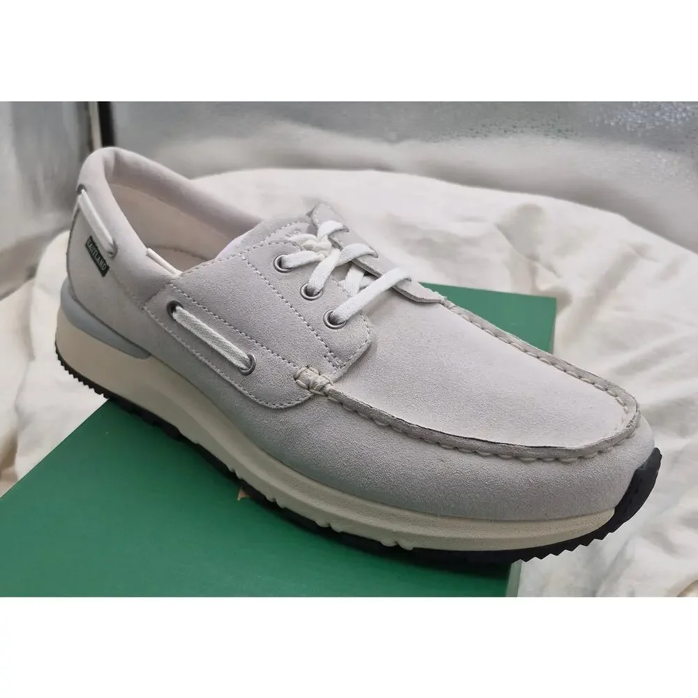 NEW Eastland Leap Trainer moc-toe boat shoes white Leather Men size 13